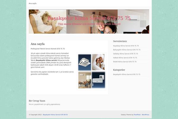 Galaxy theme site design template sample