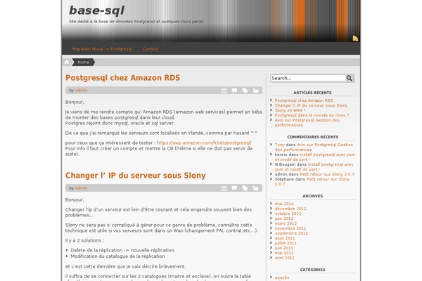 base-sql.fr site used Fastfood