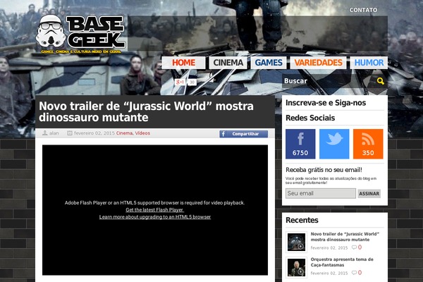 basegeek.com.br site used Geektheme