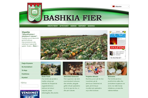 bashkiafier.gov.al site used Green-theme