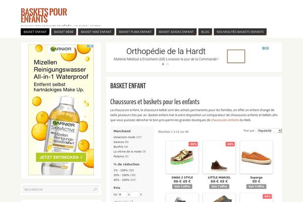 Parabola theme site design template sample