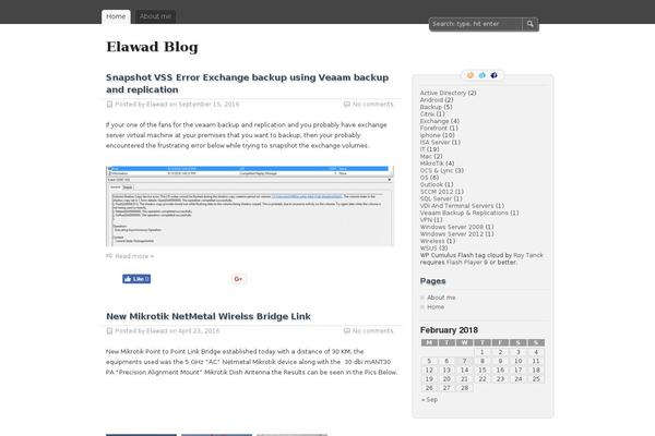 Site using WordPress Hit Counter plugin