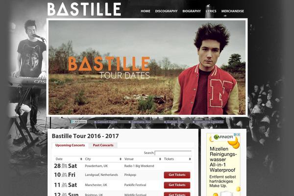 bastilletourdates.com site used Tourtheme
