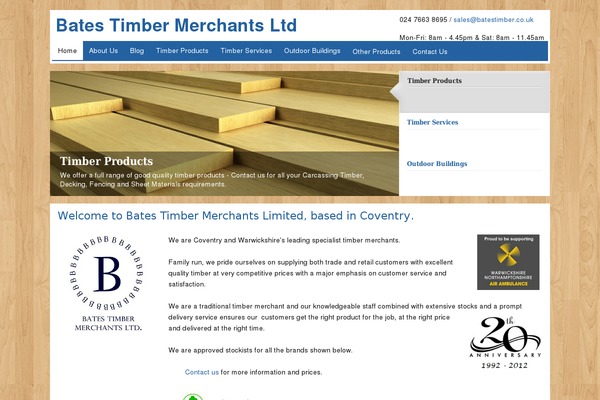 batestimber.co.uk site used Thesis 1.8.4