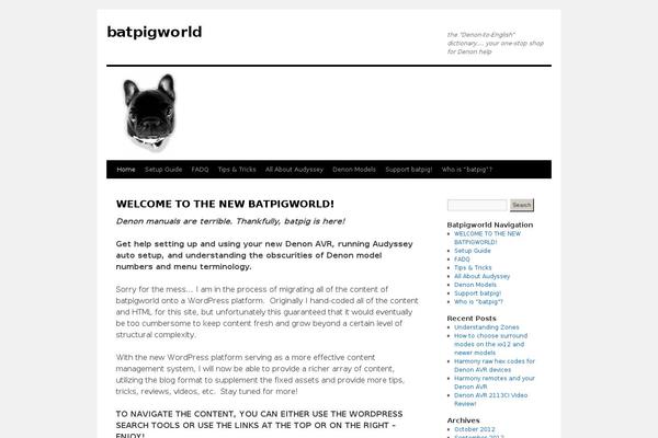 Twenty Ten theme site design template sample