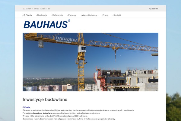 Bauhaus theme site design template sample