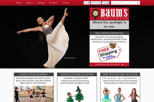 baumsdancewear.com site used Baums