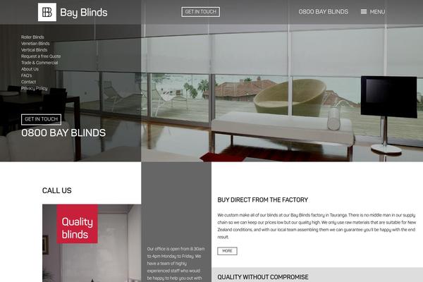 bayblinds.co.nz site used Creativeq