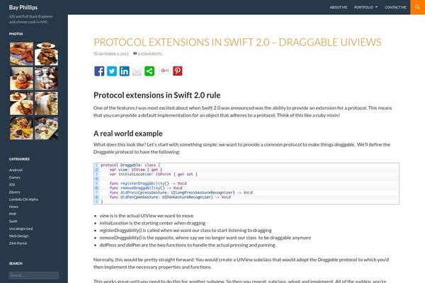 Twenty Fourteen theme site design template sample