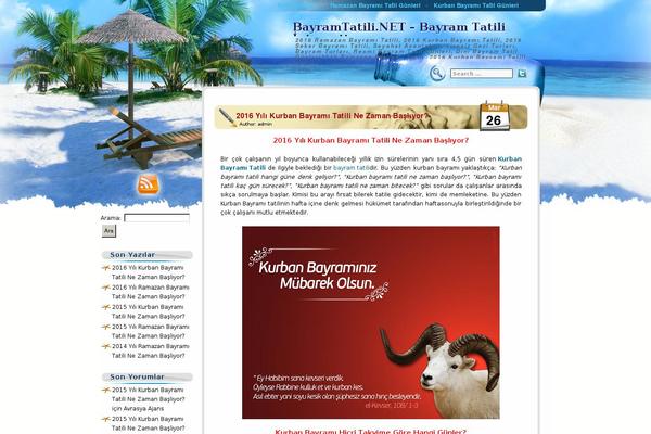 Beach Holiday theme site design template sample
