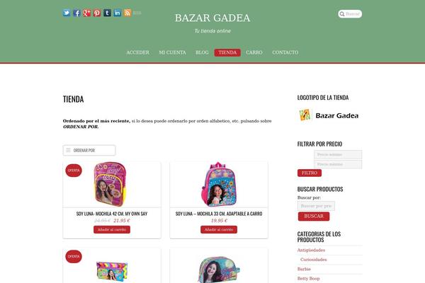 Pinshop theme site design template sample