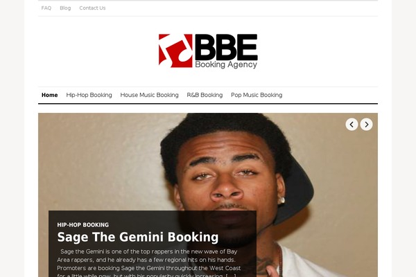 bbebookingagency.com site used Bbe-booking-agency