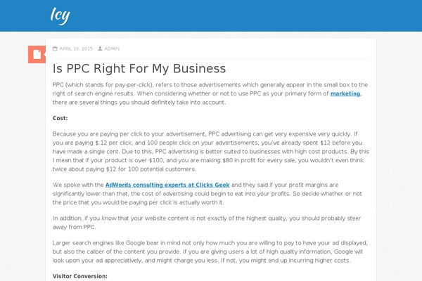 Icy theme site design template sample