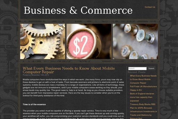 Steampunk theme site design template sample