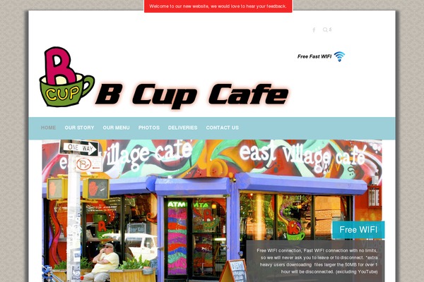 Cafe theme site design template sample