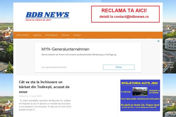 Minimalist Newspaper theme site design template sample