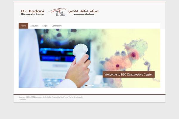 Accelerate theme site design template sample