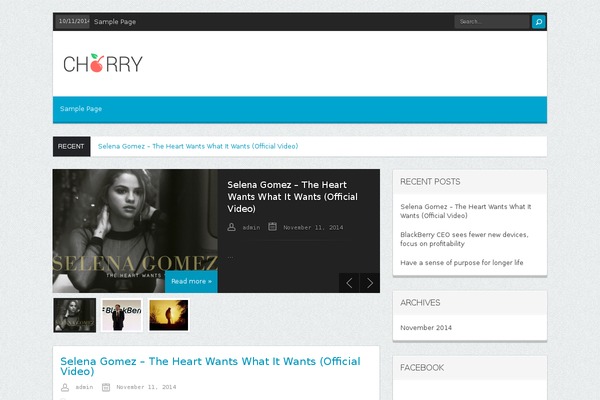 Cherry theme site design template sample