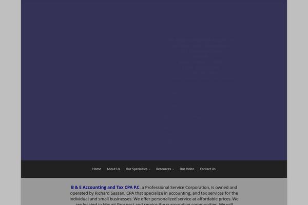 Divi theme site design template sample