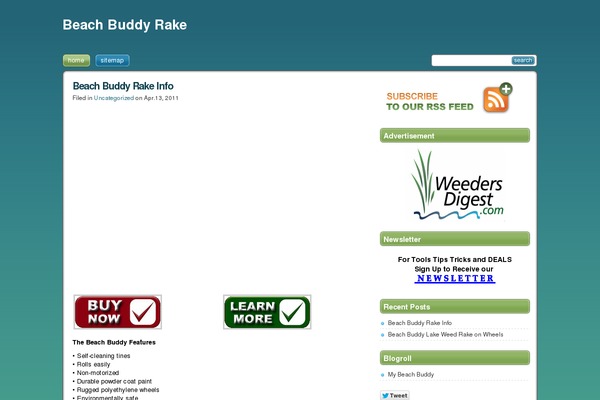 beachbuddyrake.com site used Vistalicious