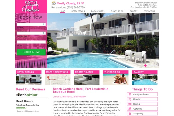 beachgardenshotel.com site used Aqua