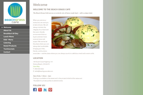 Ristorante theme site design template sample