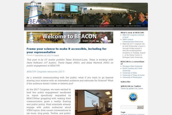 beacon-center.org site used Beacon_wp