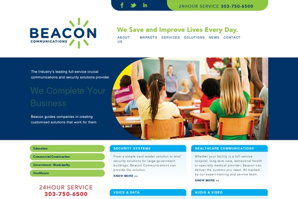 Beacon theme site design template sample