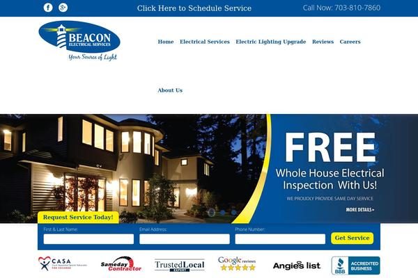 Beacon theme site design template sample