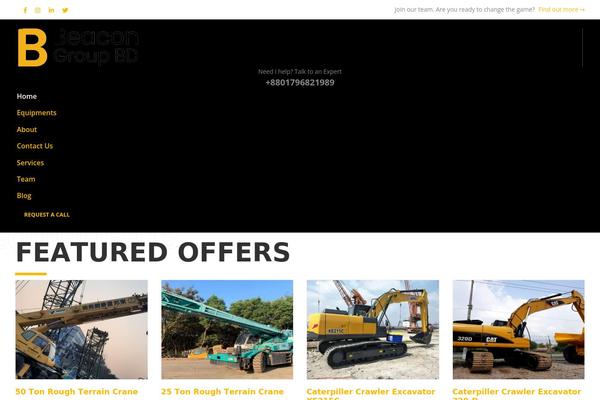Site using Backhoe-booking-lite plugin