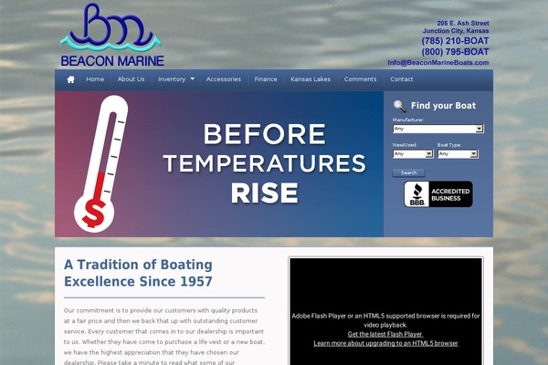Beacon theme site design template sample