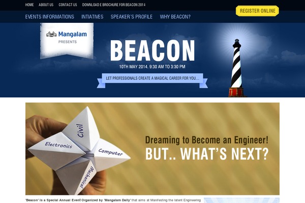 Beacon theme site design template sample