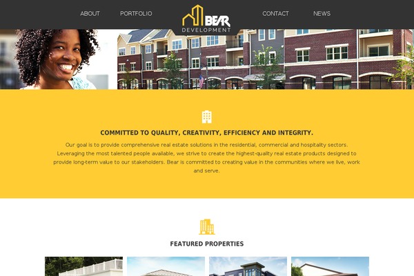 Bear theme site design template sample