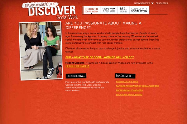 beasocialworker.org site used Nasw