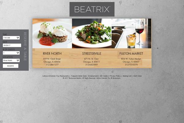 Beatrix theme websites examples