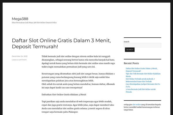 Twenty Sixteen theme site design template sample