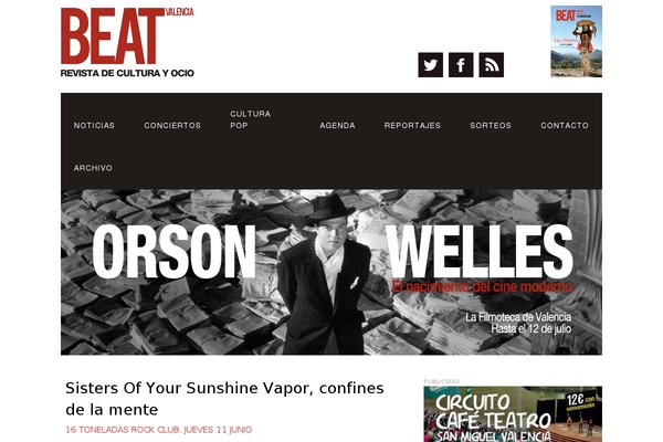 Beat theme site design template sample