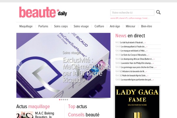 Daily theme site design template sample