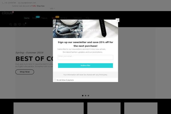 Claue theme site design template sample