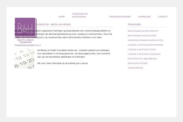 beautyandhealthfoundation.nl site used Sans-serif