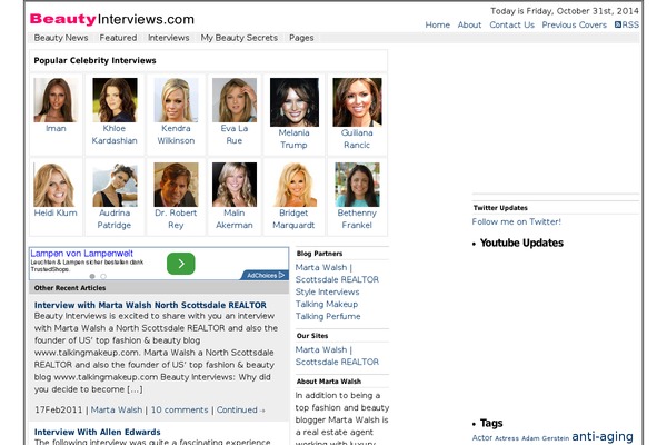 beautyinterviews.com site used Wp-magtheme10-prem