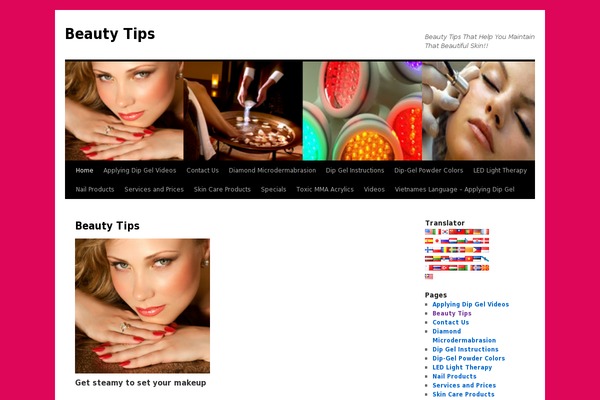 beautytips.cc site used Twenty Ten
