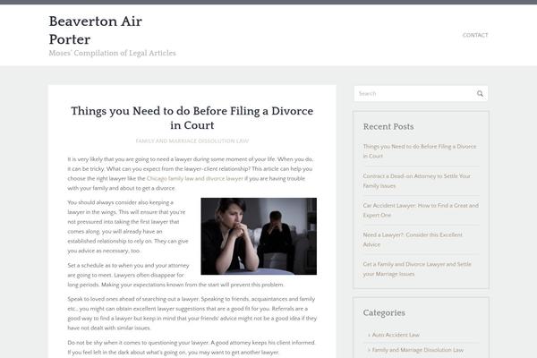 beavertonairporter.net site used Sentio