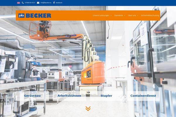 becker.eu site used Becker