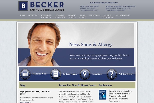 Ent theme site design template sample