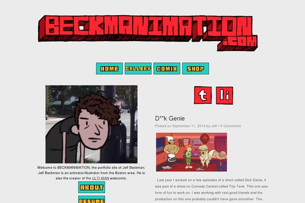 beckmanimation.com site used Headway