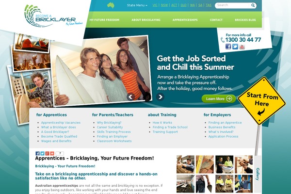 Brick theme site design template sample