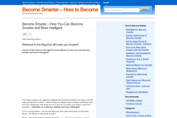 becomingsmarter.com site used Bloggingpro_mt