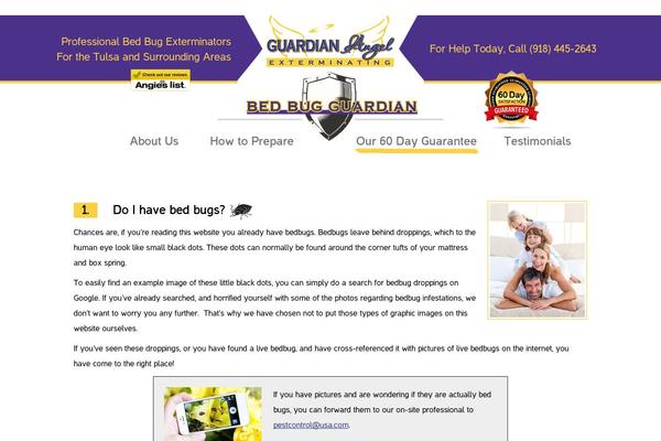bedbug theme websites examples