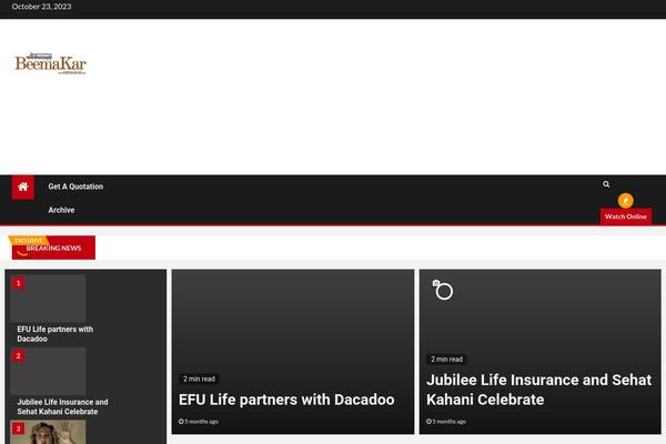Site using Widget Post Slider plugin